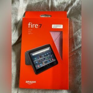 Amazon Fire 7 tablet cover pink fits 12th generation